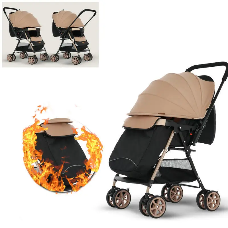  Two Way Push Baby Stroller with Foot Cover 6.5KG lightweight baby carriage can sit can lie stroller