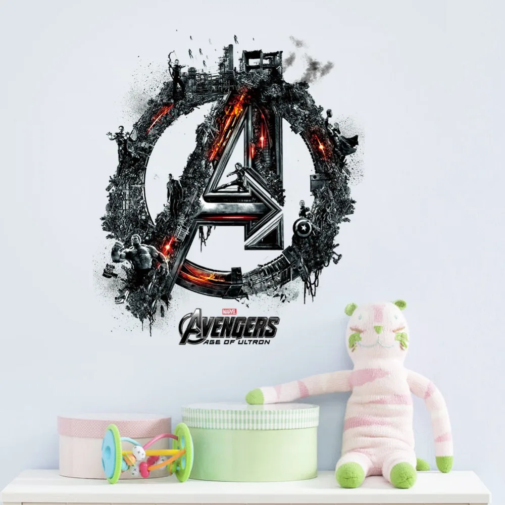 Avengers 2 Logo Wall decals Removable stickers kids decor mural Party