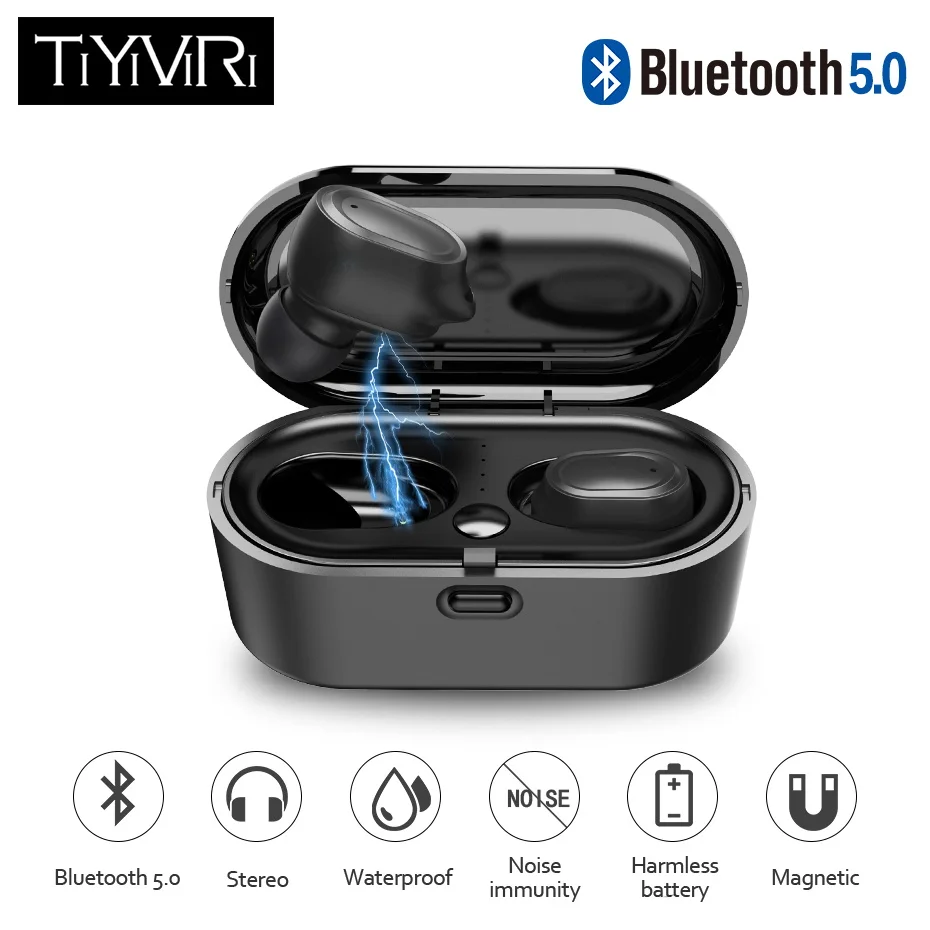 

wireless bluetooth headset IPX6 Sweatproof & Waterproof HI-FI Stereo Sound Button ControlEarphone with microphone handsfree call