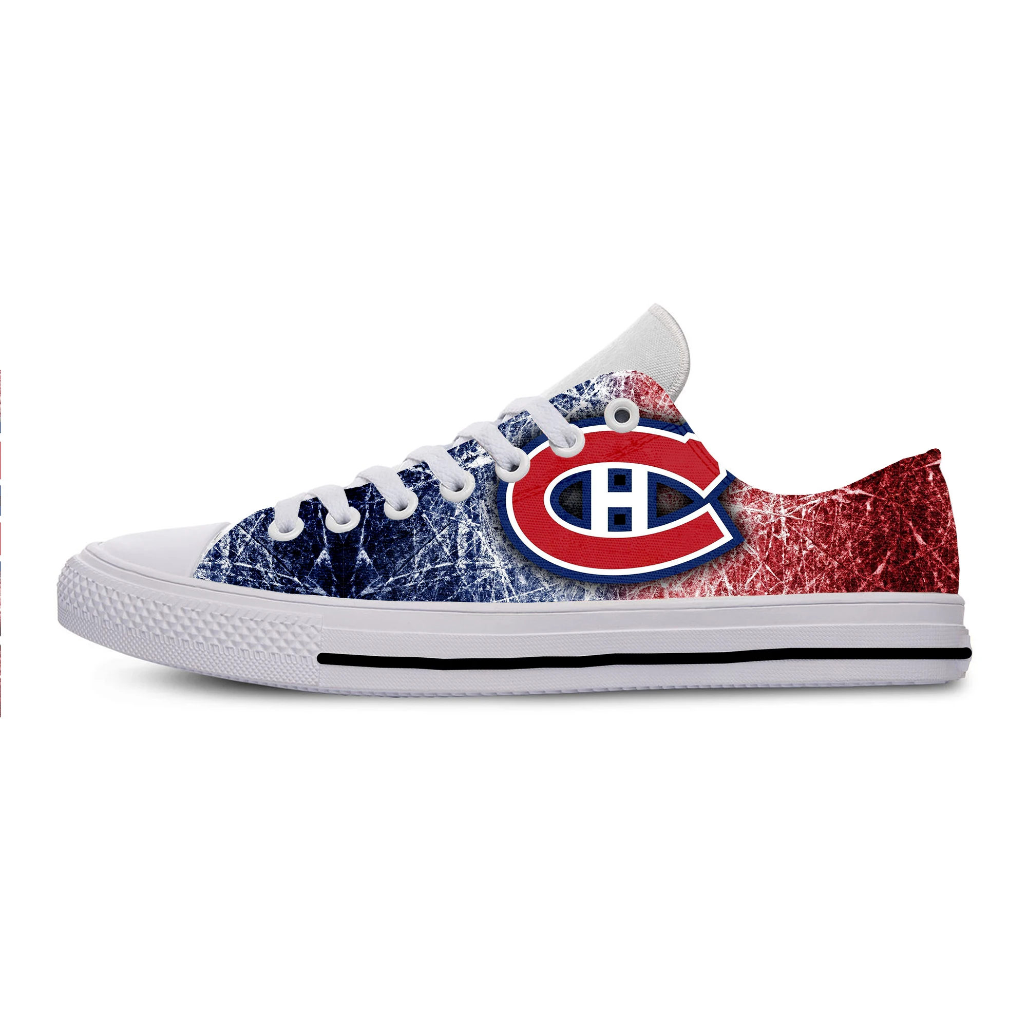 

2019 New Creative Design For Ice Hocky High Top Custom Shoes Montreal Canadien shoes Flat Casual Drop Shipping Sneakers