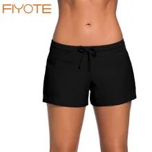 FIYOTE Горячая Продажа 2017 Sexy Черный Женщины Плавать Boardshort Спортивный Пляж Брюки Новые Шорты Плюс размер Пляжная Одежда Купальники LC41977