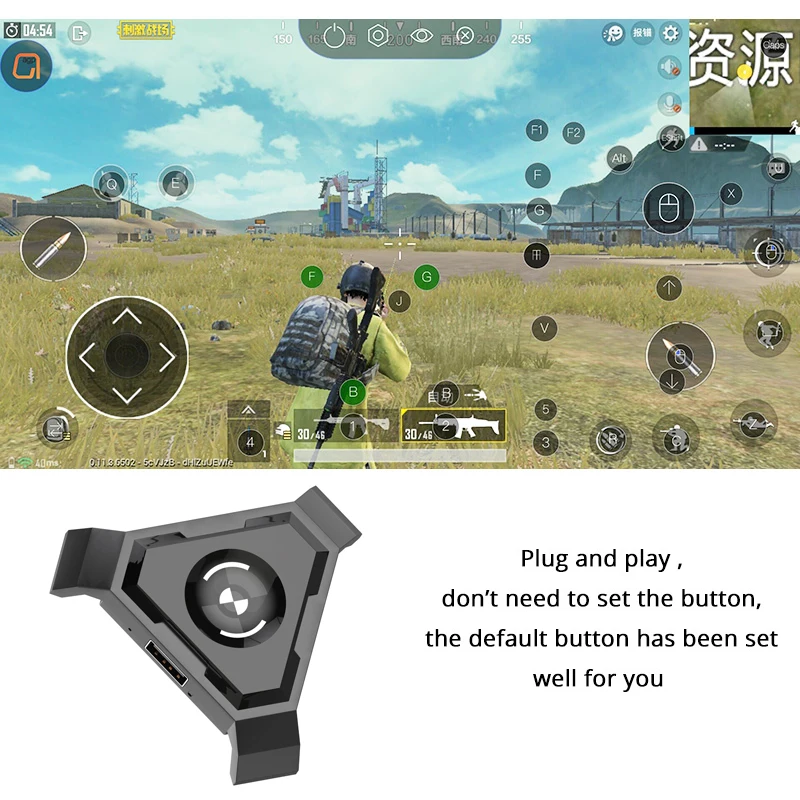  Bluetooth Adapter PUBG Mobile Gamepad Controller Gaming Mouse Keyboard Converter For Android IOS Ph