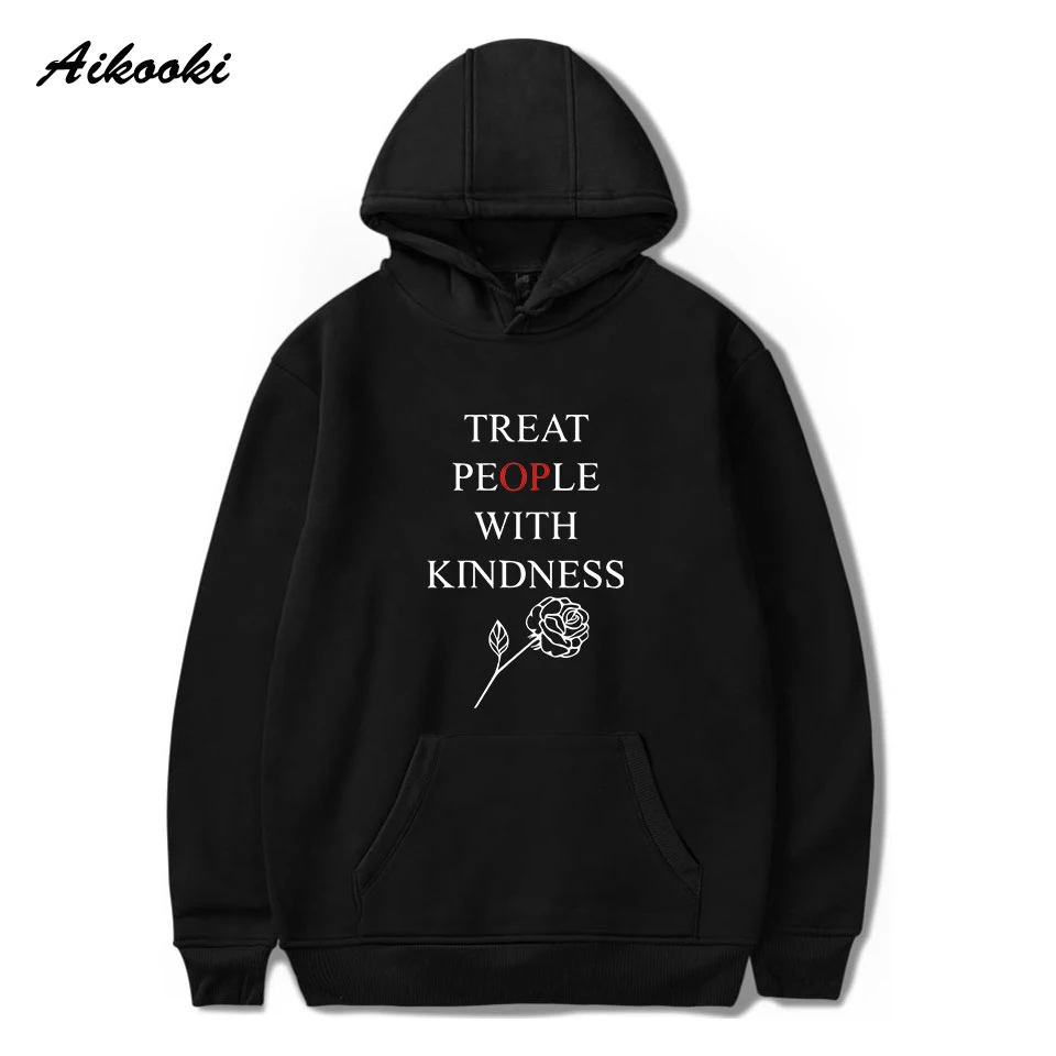 Aikooki/осенне зимние толстовки с капюшоном надписью Treat People With Kindness свитшоты Harry
