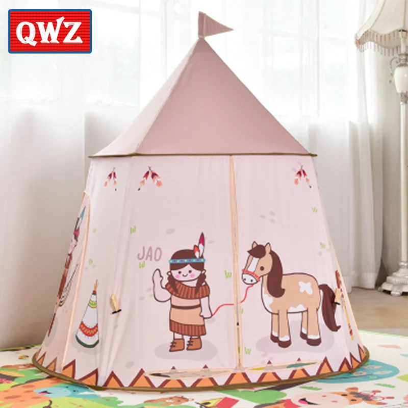 QWZ Игрушка палатки очаровательны замок Playhouse космическая тема складной Маленький