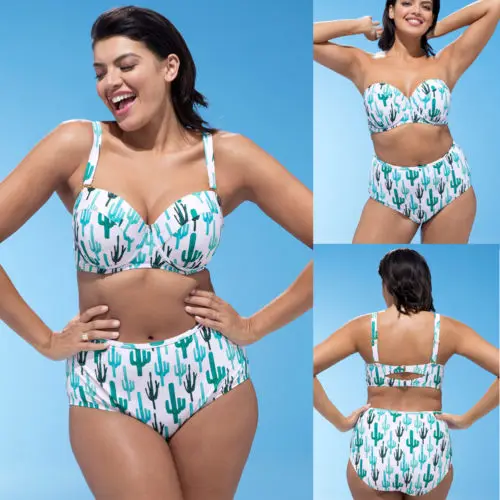 

Womens Bikini Set Bandage Push-Up Padded Swimwear Swimsuit Bathing Plus Size Size L-4XL