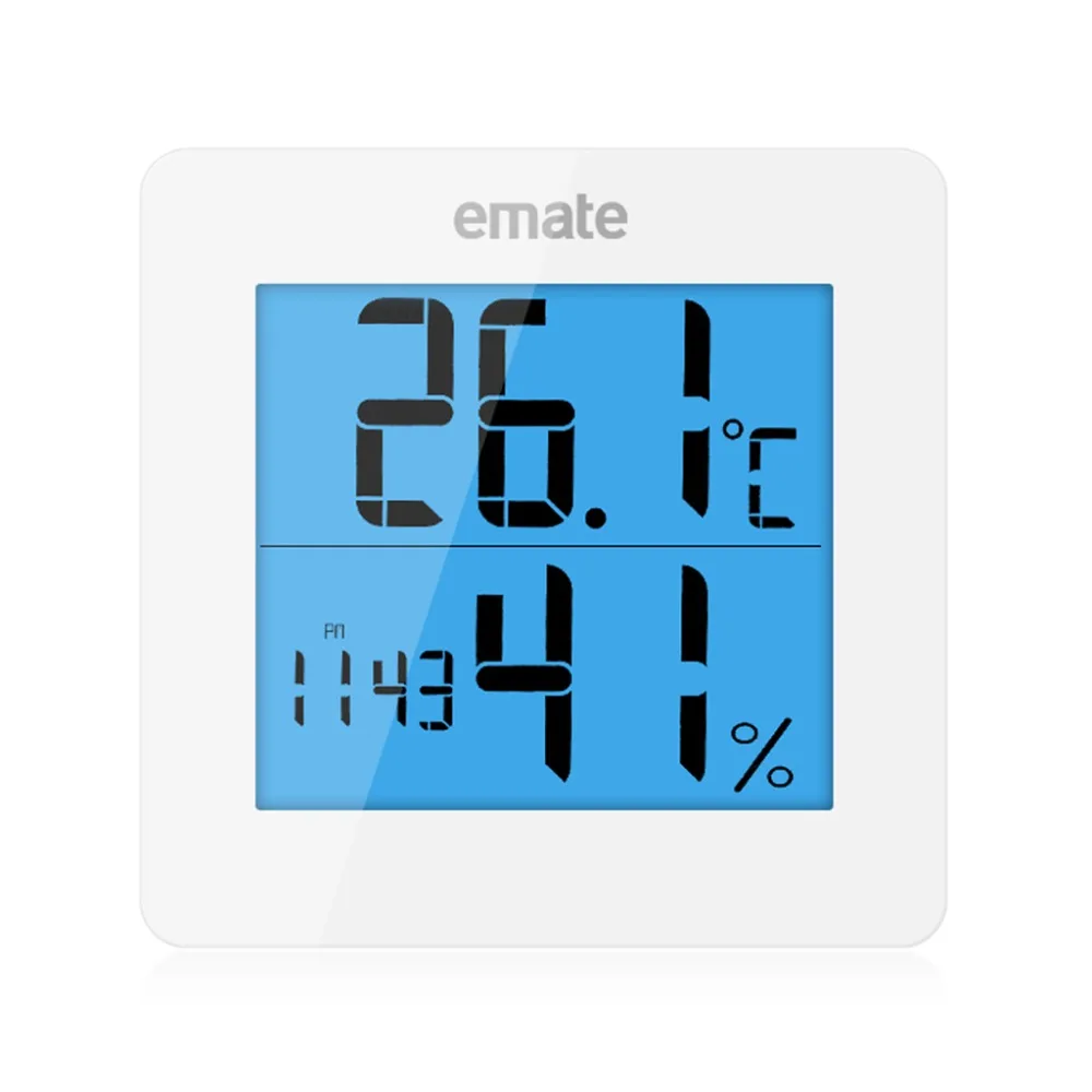 Комнатный термометр и гигрометр цифровой ЖК-дисплей C/F Измеритель температуры и влажности Будильник