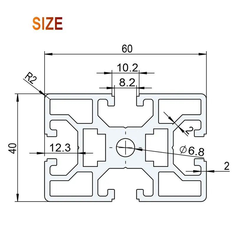 4060 Алюминиевый Профиль EN Стандартные скобы DIY промышленный AL экструзии прямоугольной формы CNC 3D DIY принтер стены строительства