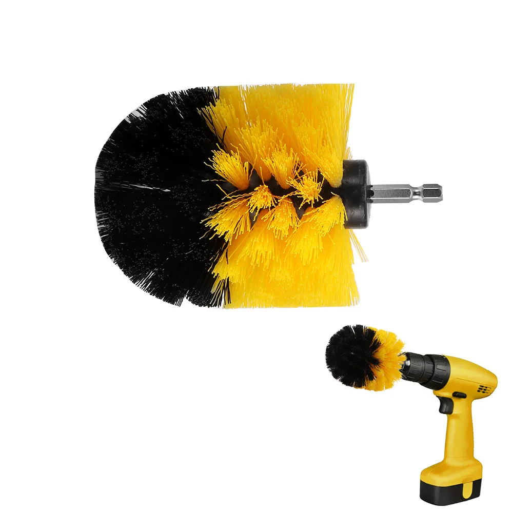 Drill Cleaning Brush Round Brush Head Power Scrubber Stiff Scrub Brush