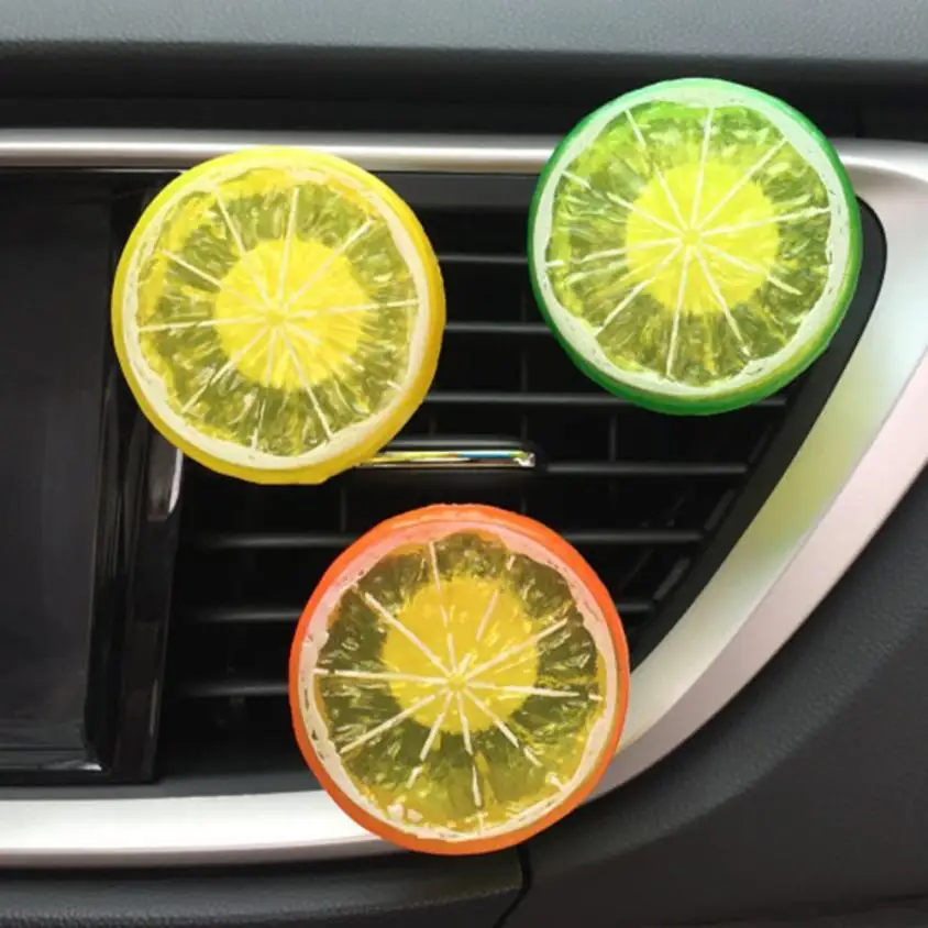 Car styling AUTO Car Home Lemon Refresh Air Outlet Fragrant Perfume