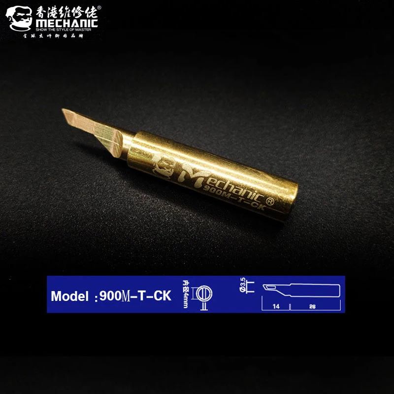 

MECHANIC 99% Pure copper Professional Motherboard Remove Glue soldering tip 900M-T-CK iron head For 936 iron