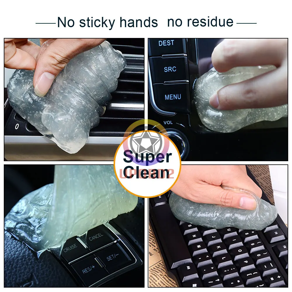 Magic Car Cleaning Glue Car Cleaner Glue Car Cleaning Tools Car Dust Cleaning Glue Panel Air Vent Outlet Dashboard Laptop Home