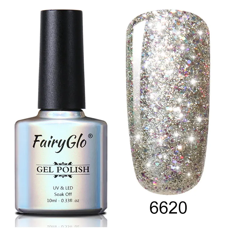 Fairyglo для ногтей лак 10 мл Звездное Bling штамповки Краски, Гель-лак для ногтей, эмаль УФ лак для ногтей удаляющийся замачиванием Гибридный Лаки Нейл-арт ногтей - Цвет: FXJ6620