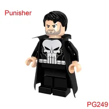Building Blocks Punisher With Coat Dc Action Figures Super Heroes Avengers Action Bricks Diy Toys For