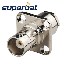 Superbat 10 шт. BNC Женский 4 отверстия Панель Крепление зажим для LMR195 RG58 RG400 RG142 кабель RF разъем