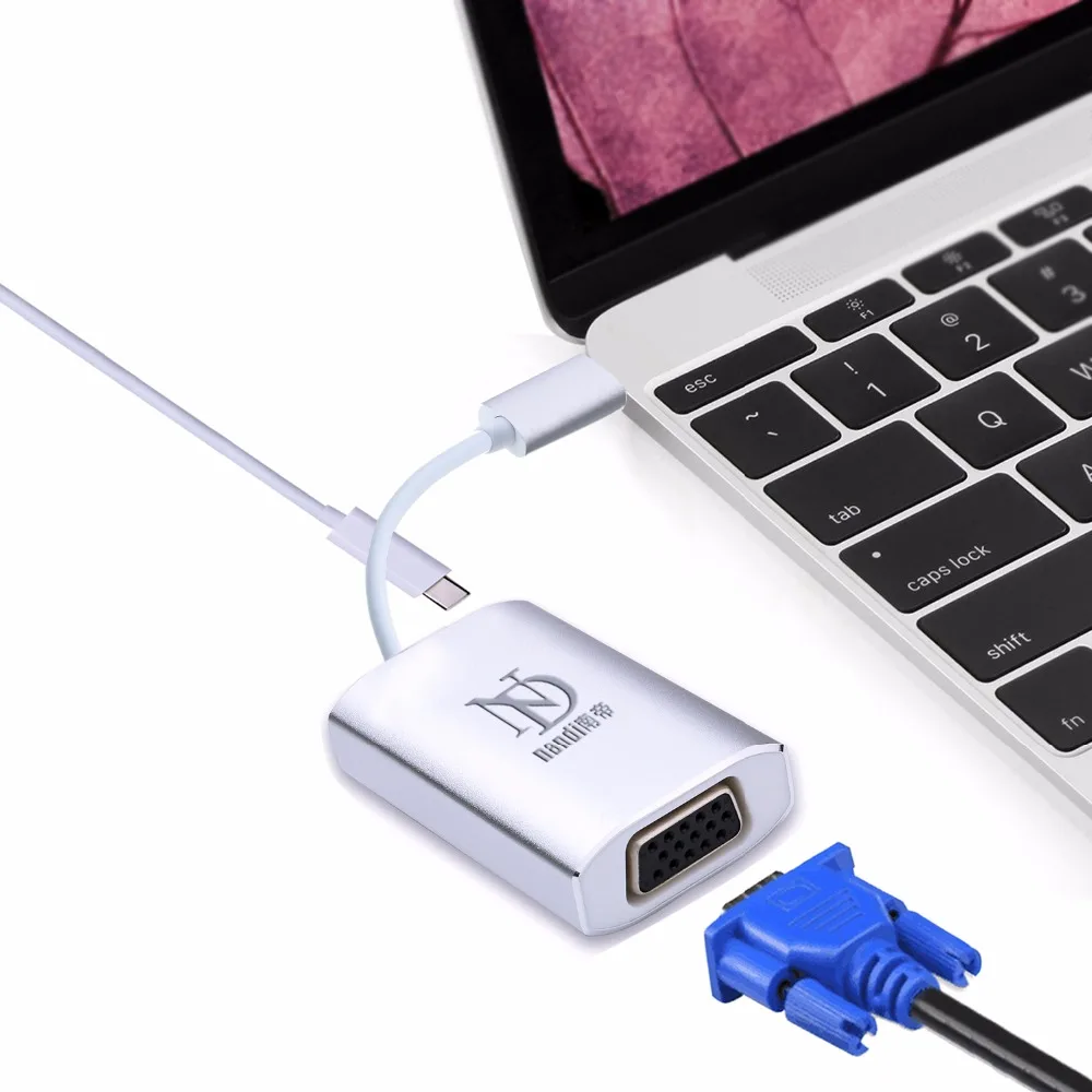 Thunderbolt 3 to vga Converter NEW USB C 3.1 Type C High Speed 1080p