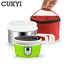 CUKYI Mini cocinas de inducción portátiles para dormitorio de oficina en casa 800W horno electromagnético de un clic con olla de cocina