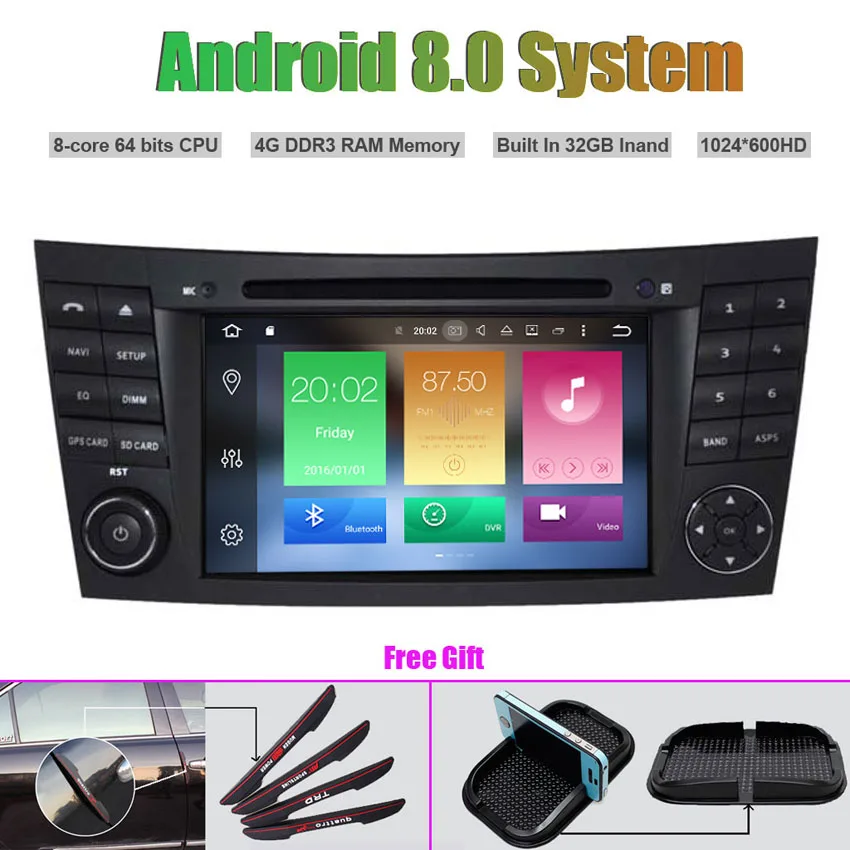 Sale Octa Core Android 8.0 CAR DVD Player for MERCEDES-BENZ E-CLASS W211(2002-2009)/G-CLASS W463(2001-2008)/CLS W219(2004-2011) 0