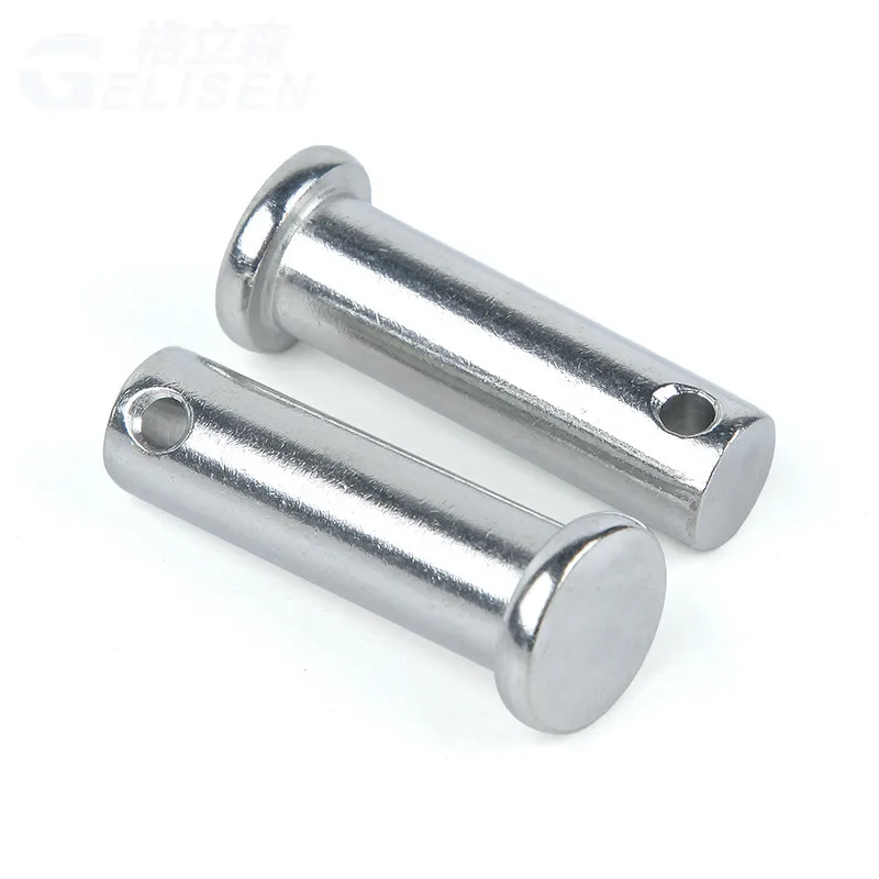 

2PCS M10 GB882 304 Stainless Steel Pin Shaft Flat Head with Hole Cylindrical Locating Pin