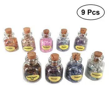 

Gemstone Mini Crystal Natural DIY Wishing Bottles for Home Decoration Gifts Jewelry Making Wishing Bottles