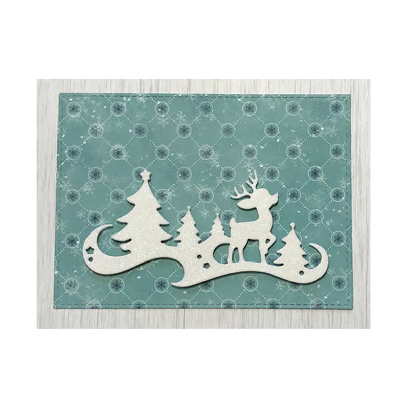 

YaMinSanNiO Woodland Reindeer Christmas Dies Cutting Dies 2019 for Card Making Scrapbooking DIY Album Embossing Paper Craft Cut