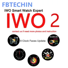 Bluetooth Smart Watch IWO2 42mm IPS Screen Heart Rate Message Notifier Watch W52 for IPHONE X 8 7 6 XIAOMI SAMSUNG Huawei