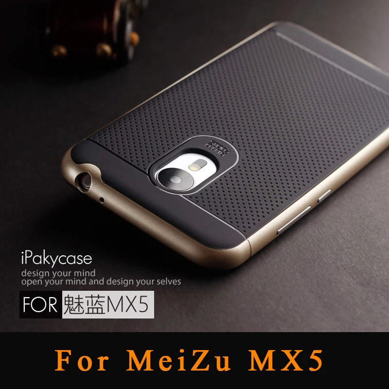 Meizu mx5 оригинал бренда iPaky Роскошная Броня пластиковая рамка Матовая силиконовая