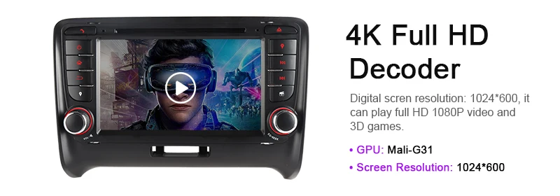 Top A-Sure 7 Inch 2 Din 4 Core 32G Android 9.0 Auto Radio Car Stereo DVD Player GPS Sat Nav Navigation For Audi TT MK2 DAB+ 4G+ WIFI 13
