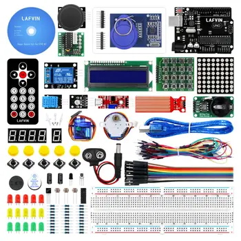 

10set/lot LAFVIN Basic Starter Kit/Learning Kit include UNO R3 Board,LCD1602 IIC with Tutorial for Arduino