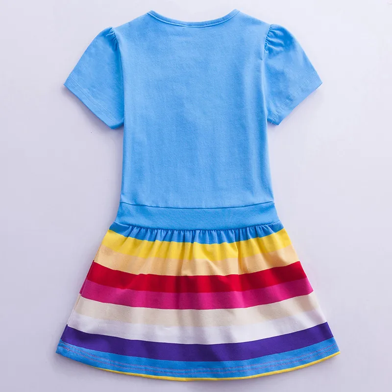 Girls Unicorn Dress Costume 2019 Summer Children Cotton Cartoon Rainbow Unicorn Dress Baby Girls Casual Dresses For Kids Clothes (4)