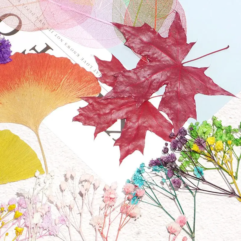 

Epoxy Resin UV Glue Crafts Natural Dry Leaves Flowers Material Manual Book Mark Jewelry Pendant DIY Art Craft Tool