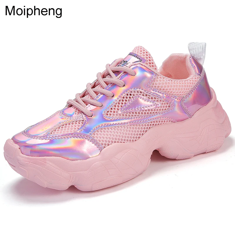 

Moipheng Women Glitter Sneakers 2019 Summer New Fashion Symphony Bling Women Designer Sneakers Chunky Women Zapatos Mujer