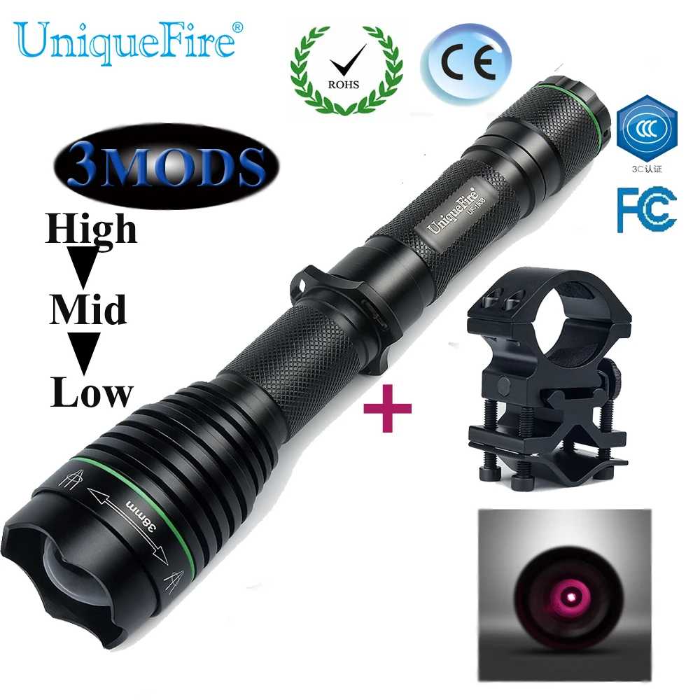 UniqueFire 1508 38 IR 940 nm Tactical Flashlight Infrared Radiation