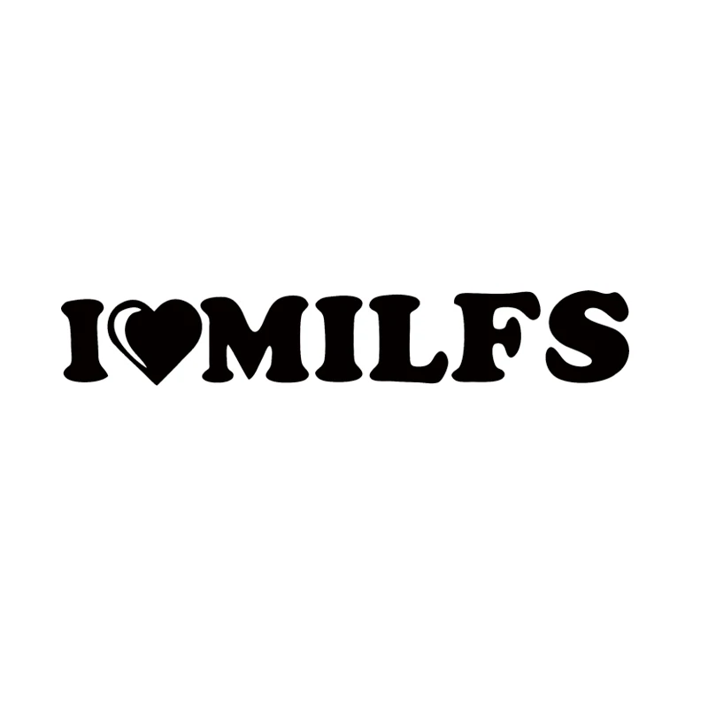 

Cool Graphics I Love Milfs Turbo Decal Funny Vinyl Car Sticker Euro Racing Window Decal Car Decorative Jdm