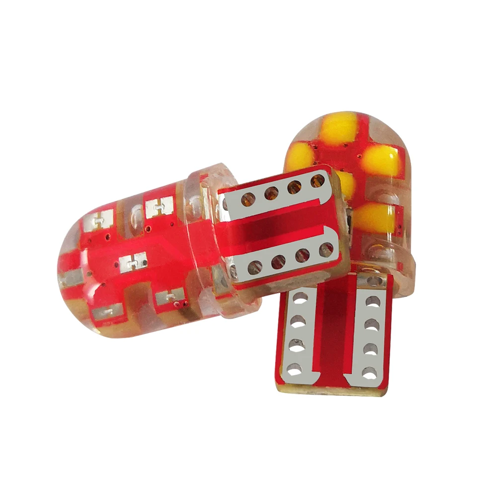 Суперъяркие светодиодсветодиодный лампы T10 W5W 4014 8SMD для чтения автомобиля 2