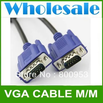 

1.5M 5FT 15 PIN 3+5 VGA SVGA HDB15 OD5.5MM SUPER VGA SVGA M/M Male To Male Connector Cable Cord Extension Monitor FOR Projector