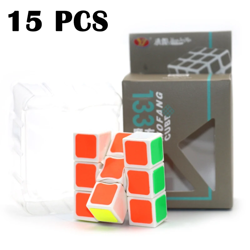

15PCS YongJun YJ Magic cube Strange-shape Cubo magico Speed Smooth Colorful sticker Puzzle cube Toys For Children White Neo Cube