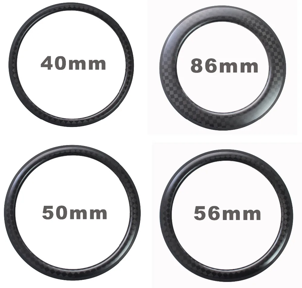 

Super Rigid Kevlar Carbon Fiber Rim Road Bike Carbon Wheels 18K Kevlar 40mm 50mm 56mm 86mm Carbon Rim Tubular and Clincher
