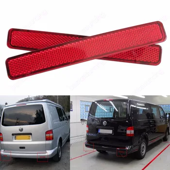 

ANGRONG 2x For VW Transporter T5 Red Rear Bumper Reflector Caravelle / Multivan (pre-facelift) 2003-2011 (CA244)