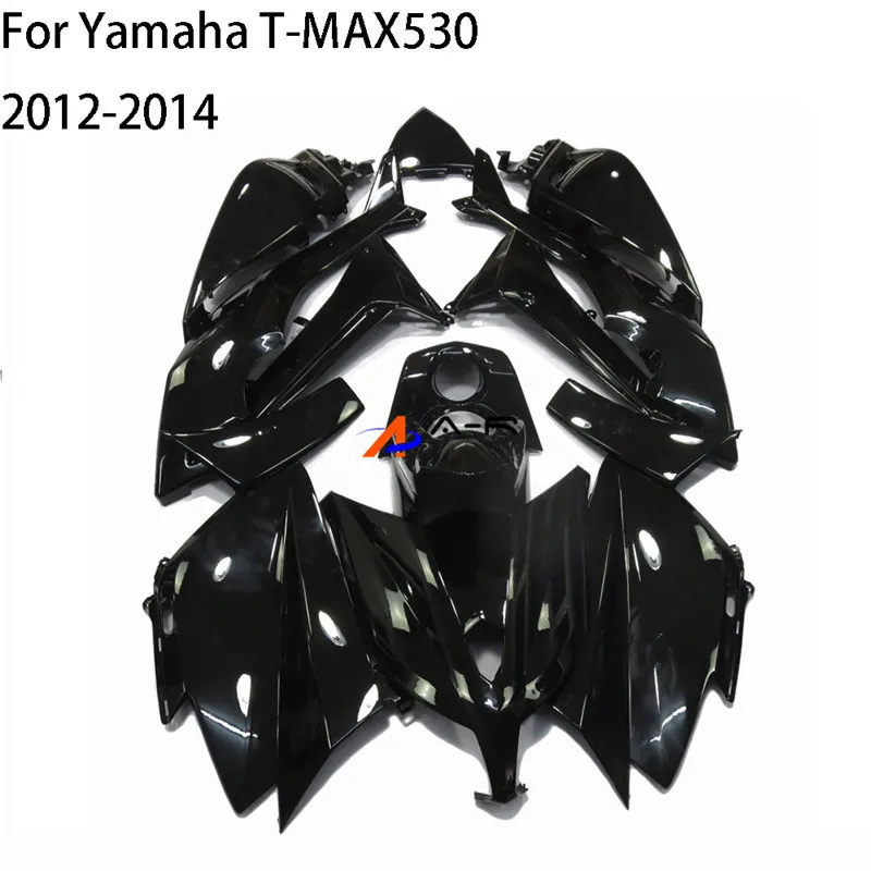 Черный T-MAX кузов комплект обтекатель для Yamaha TMAX530 T-MAX530 2012 2013 TMAX T MAX 530 12-14 13 материалы для инжекционного литья