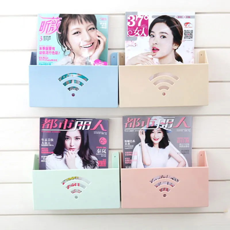 أزياء متعددة الوظائف الجدران شنقا رفوف الحطام تخزين صناديق تخزين مجلة راوتر نوم المعيشة المنظم حامل