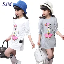 Платья для девочек осенние вечерние платья для девочек-подростков, коллекция года, зимнее детское платье с длинными рукавами и рисунком для девочек возрастом 6, 8, 10, 12 лет