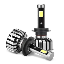 Value 2pcs Led Car Headlight H7 H4 80w 8000lm Hi/Low Light Bulb H1 H3 880 H8 H11 9005 9006 replace halogen Automobile Headlamp