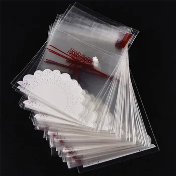 

100pcs/set 3sizes Opp Lovely Self-Stick Transparent Packaging Cute Bracelets Earring Necklace Gift Bags for Jewelry Box Package