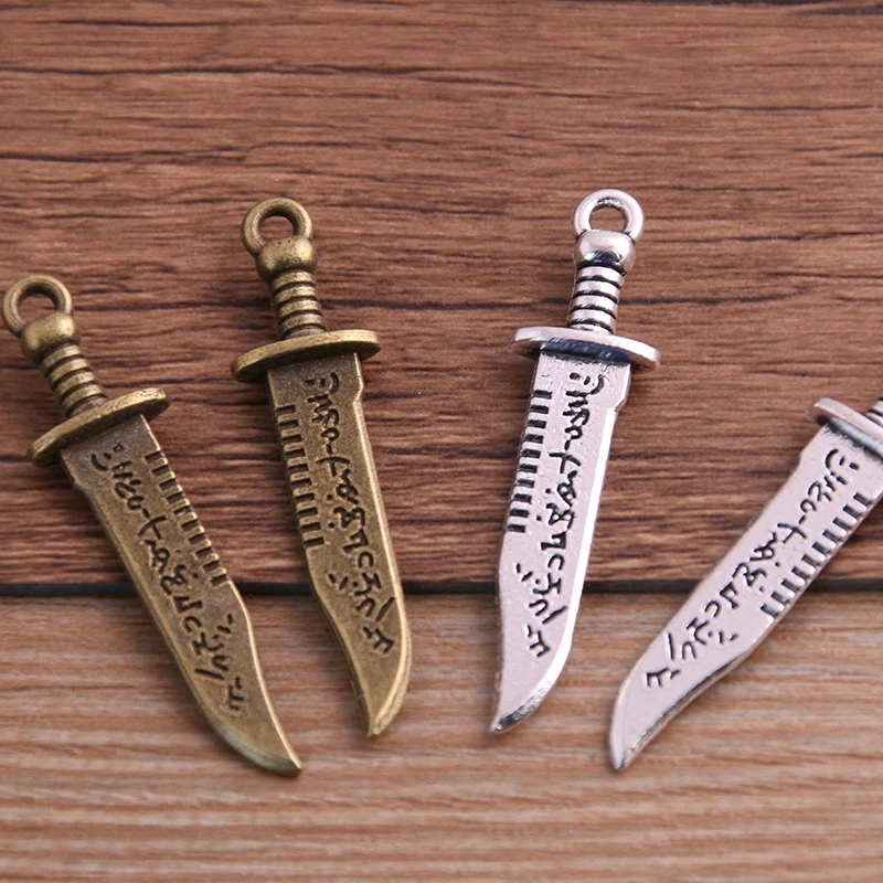 Metal Alloy Knife Charms Pendant Metal Alloy Simulation Tool Make
