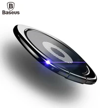 Baseus Роскошные 360 Градусов Металл Палец Кольцо Держатель Смартфон Мобильный Телефон Пальцев Стенд Держатель Для iPhone 7 6 Samsung Tablet