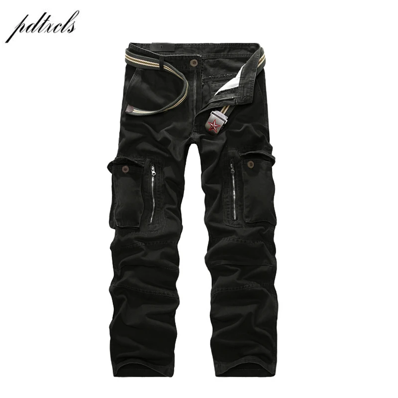  49 2018 Good Quality Military Cargo Pants Men Hot Camouflage Cotton Men Trousers 7 Colors