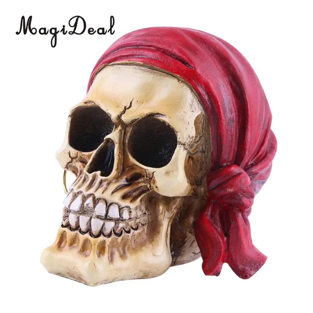 Collectable Resin Human Skull Skeleton Head for Desktop Shelf Display Decoration, 10 Styles