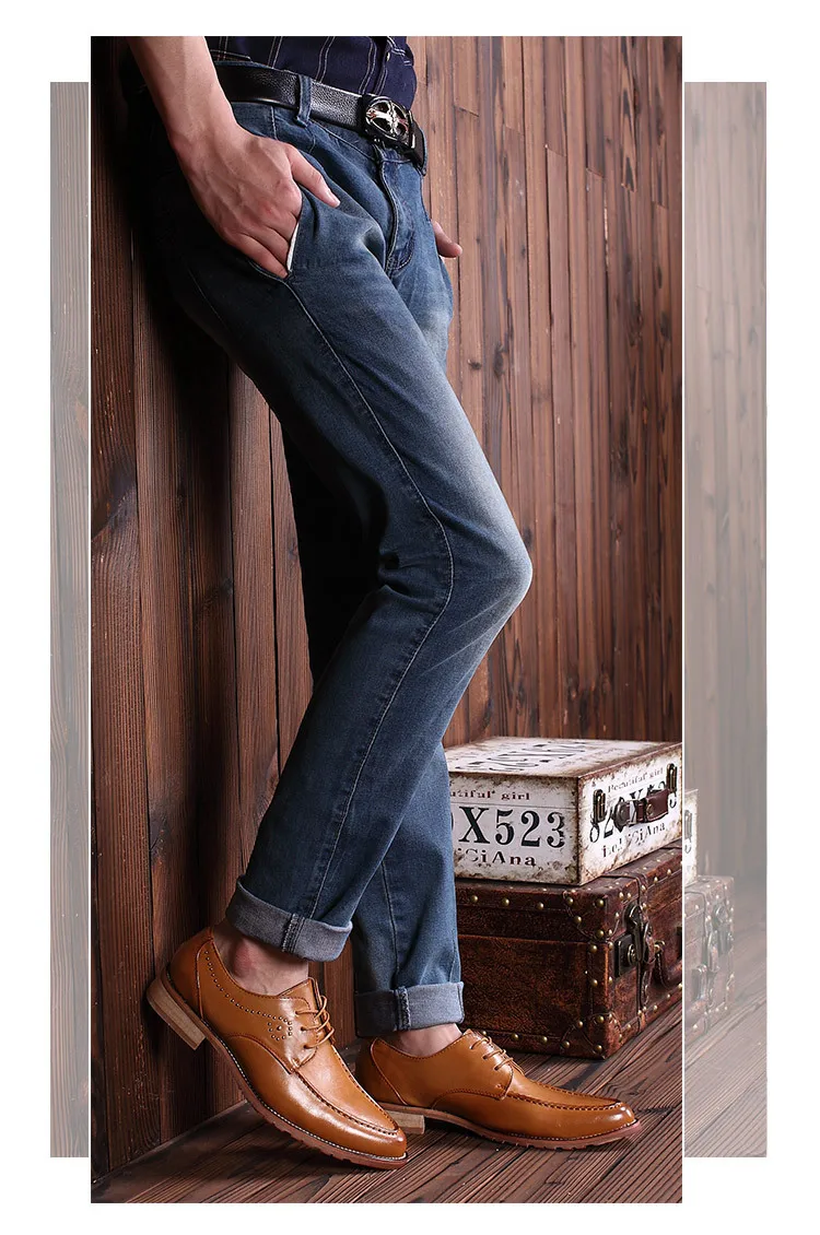 Весенняя брендовая кожаная модная мужская обувь повседневная модельная обувь ручной работы туфли-оксфорды на плоской подошве Брендовые мужские туфли на плоской подошве высокого качества размеры 37-43