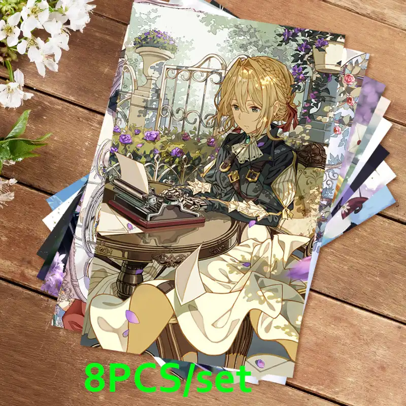8 Pcs Set Violet Evergarden Poster Anime Angka Timbul Lukisan 8 Pcs Set Violet Evergarden Poster Anime Angka Timbul Lukisan