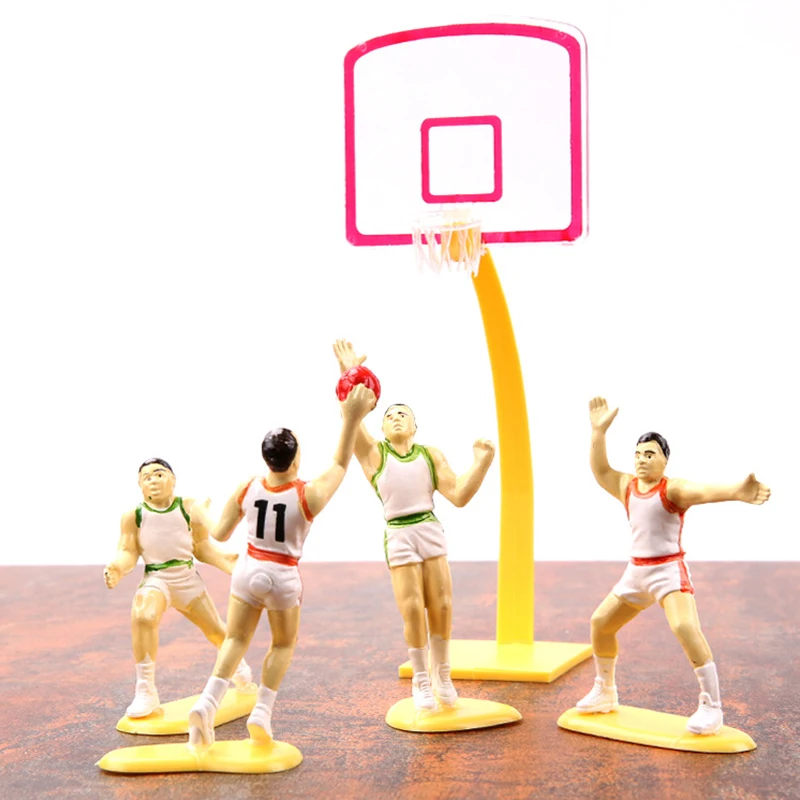 

Basketball Team Scenes Cake Decoration Accessories Creative Dessert Decorations Practical Pastry Decorating Ornaments 5pcs/Set
